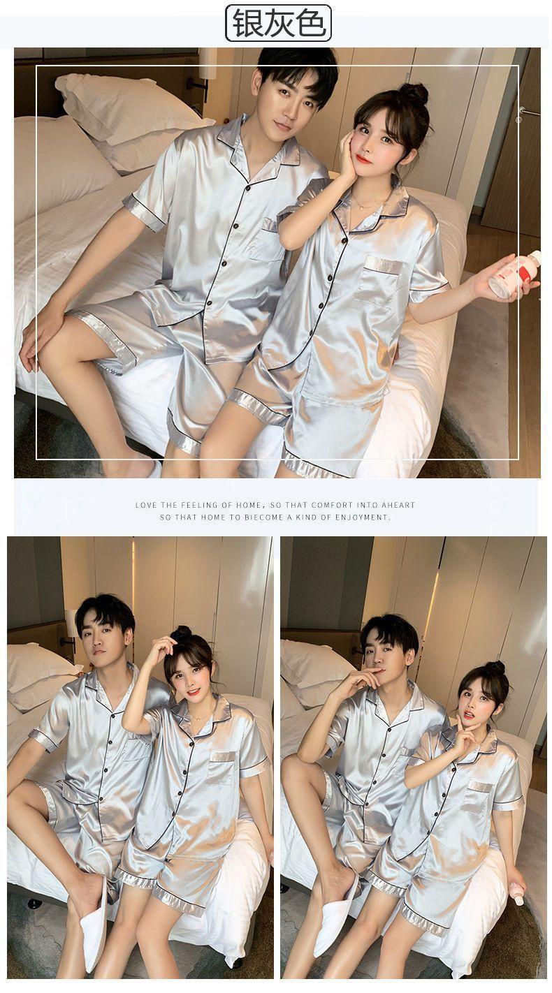 Product Introduction of Bộ Đồ Ngủ Lụa Lạnh Dành Cho Nam Giới, Ngắn Tay Mùa Hè, Mỏng, Thích Hợp Cho Mùa Thu, Lụa Nhân Tạo, Cỡ Lớn, Phong Cách Thường Ngày Phù Hợp Với Giới Trẻ, Bộ Đồ Mặc Nhà 18