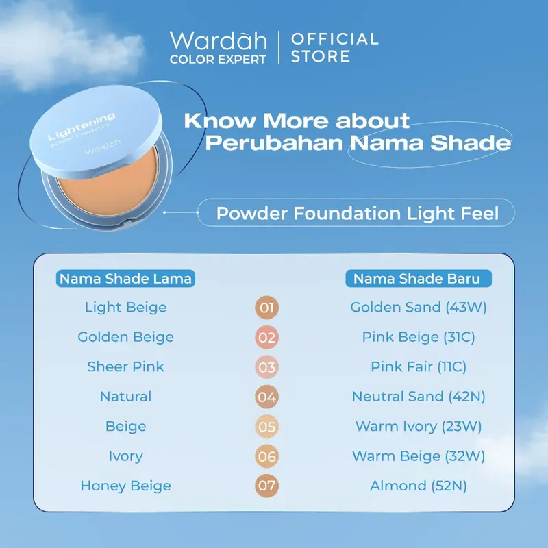 WARDAH Lightening Powder Foundation Light Feel 12g | Two Way Cake Bedak Padat Ringan & Matte dengan Niacinamide | Powder Compact Cushion untuk Skin Cerah, Blur, Tahan Lama, All Skin Type – Feel Glad, No Cakey All Day - Makeup 4
