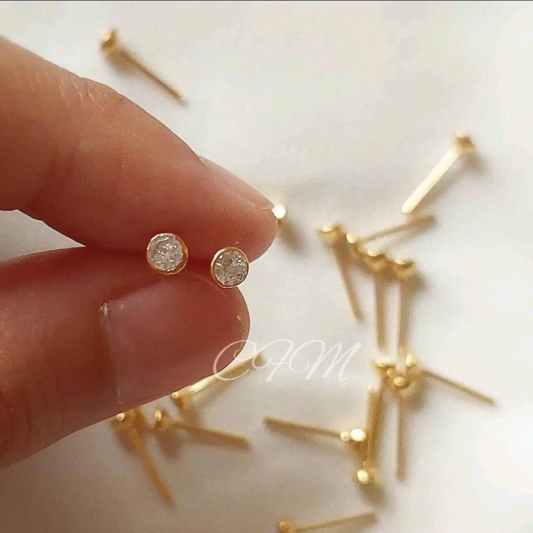 Anting Tindik Bayi Perak Mata 1/4 Gram