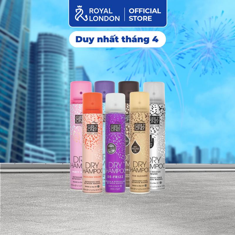 Dầu Gội Khô Girlz Only Fullsize 200ml Làm Phồng Tóc Trong 10s đến từ Anh Quốc