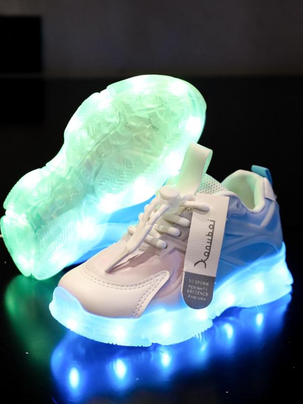 USB Rechargeable LED Light Shoes, Glow in The Dark Casual Sneakers, Street Dancing Shoes, Boys Girls Glow-in-the Dark Casual Sneakers 1