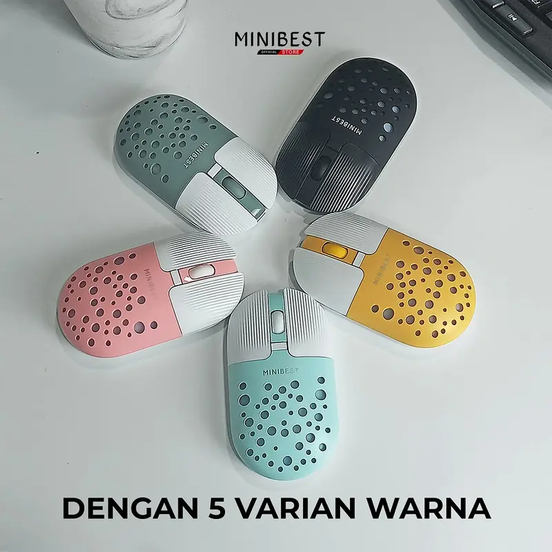 MINIBEST MN B398 Mouse  Wireless Bluetooth dengan Receiver USB untuk PC Laptop 3