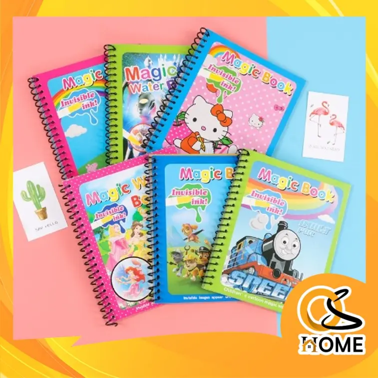 BISA COD S5745 Buku Gambar Ajaib Buku Mewarnai Magic Water Book Buku Mewarnai Ajaib Dengan Spidol Air