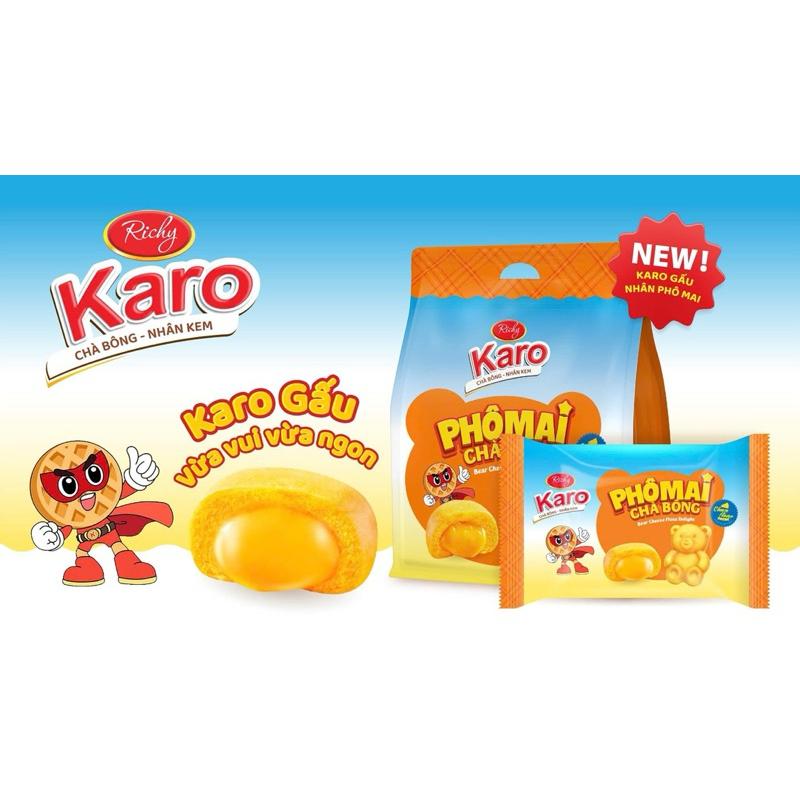 BÁNH KARO GẤU RICHY - BÁNH KARO CHÀ BÔNG NHÂN PHÔ MAI 48G