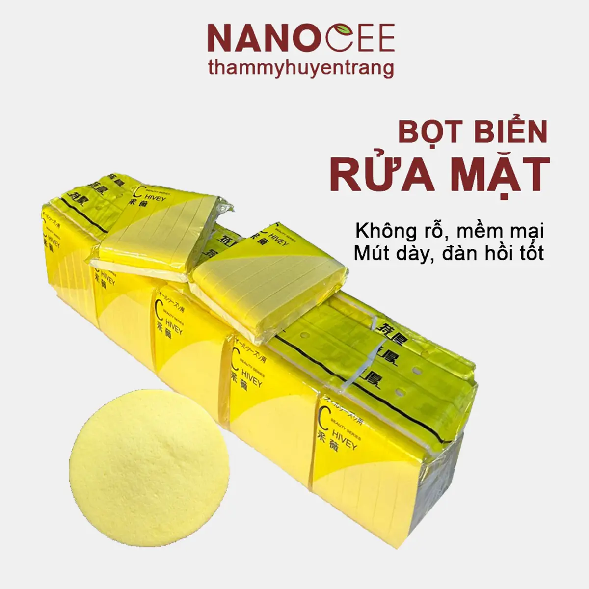Combo 10 Gói Mút Rửa Mặt Bọt Biển Skincare Làm Đẹp Da