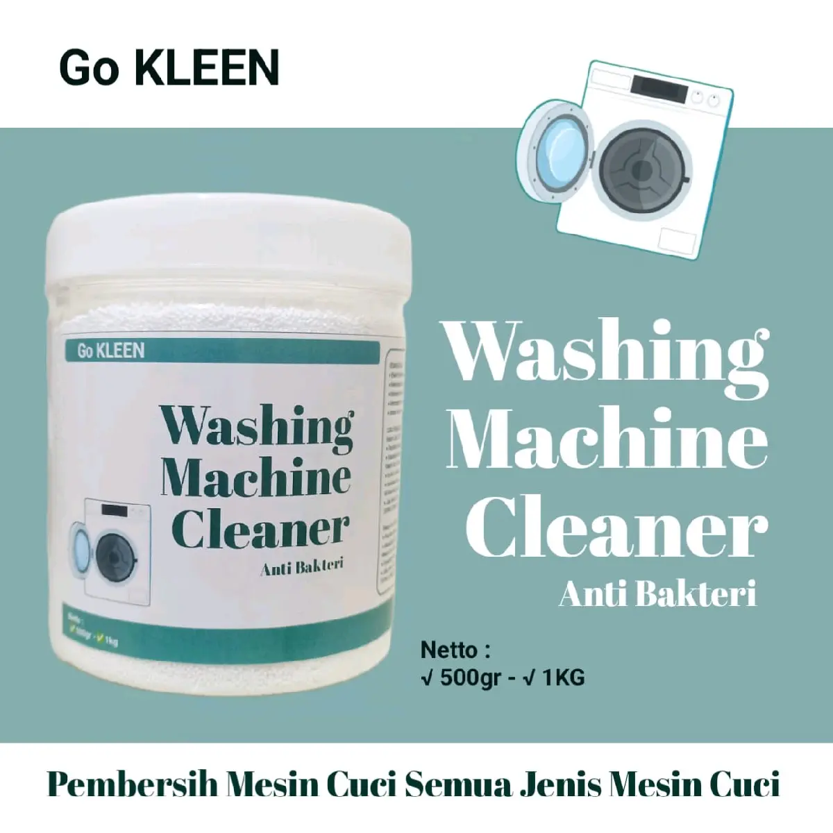 Washing Machine Cleaner / Unikleen Pembersih Mesin Cuci 1kg Jamur