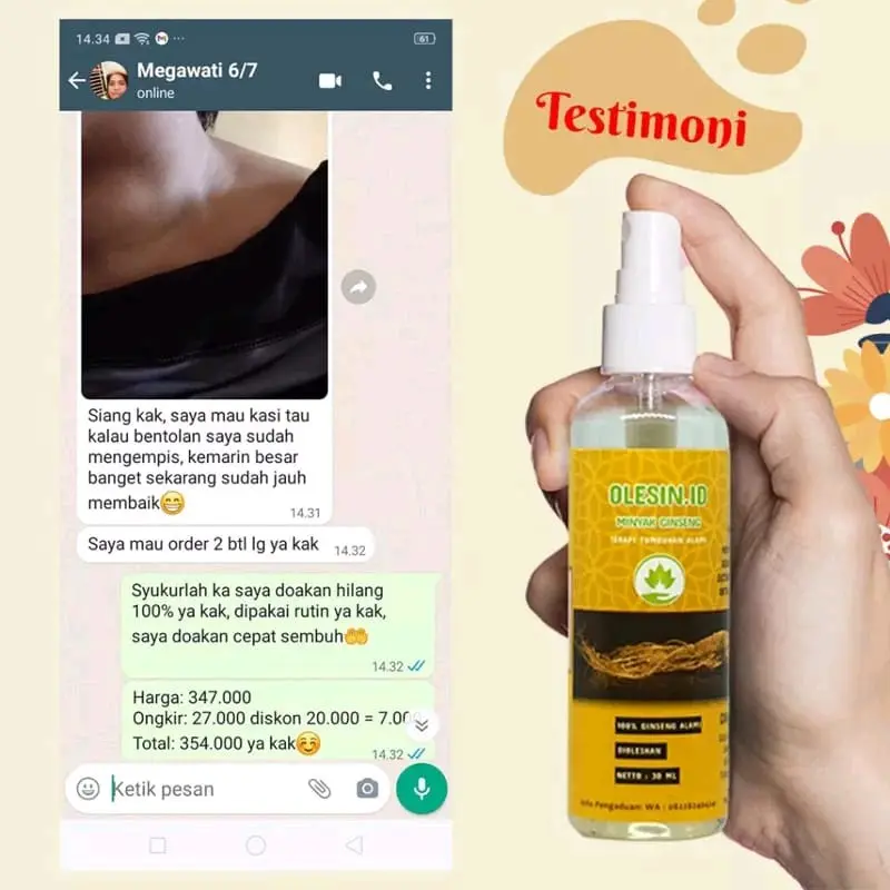 OLESIN.ID ORIGINAL | Minyak Ginseng Obat Oles Benjolan dan Kelenjar | Isi 30ML 5