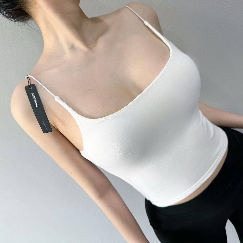 Áo hai dây bún nhọn có mút ngực ANNAKIKI hai lớp - 030B