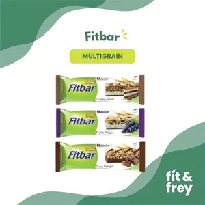 FITBAR Sereal Bar - Cemilan Oat Gandum Instan - Multigrain