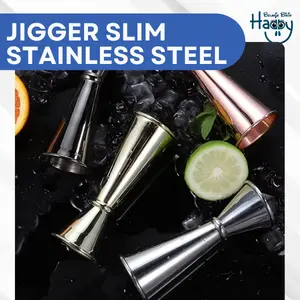 BBH Jigger Slim Stainless Steel - Measuring Cup/Gelas Takar 15/30ml, 30/50ml, 30/60ml