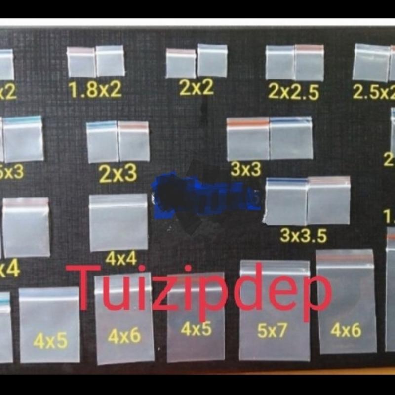 Combo 100 cái túi zip mini nhỏ đủ size hàng dày đẹp