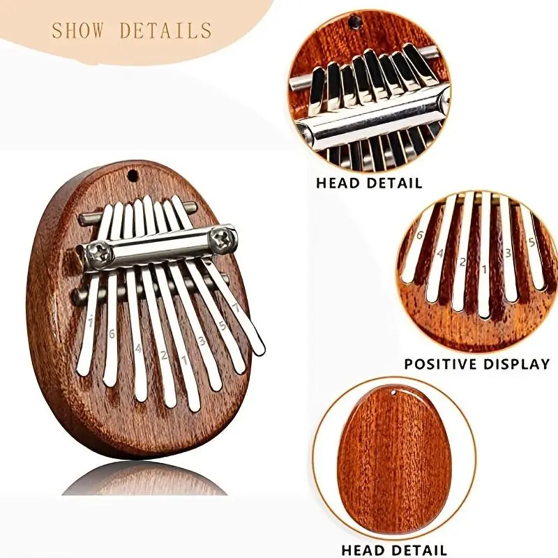 Mini 8 Key Thumb Piano, Portable 8-tone Thumb Piano, Musical Instrument Toy, Birthday Gift for Friends, Creative Holiday Gift Options, Valentine's Day Gift, Music Accessories, Giftideas 1