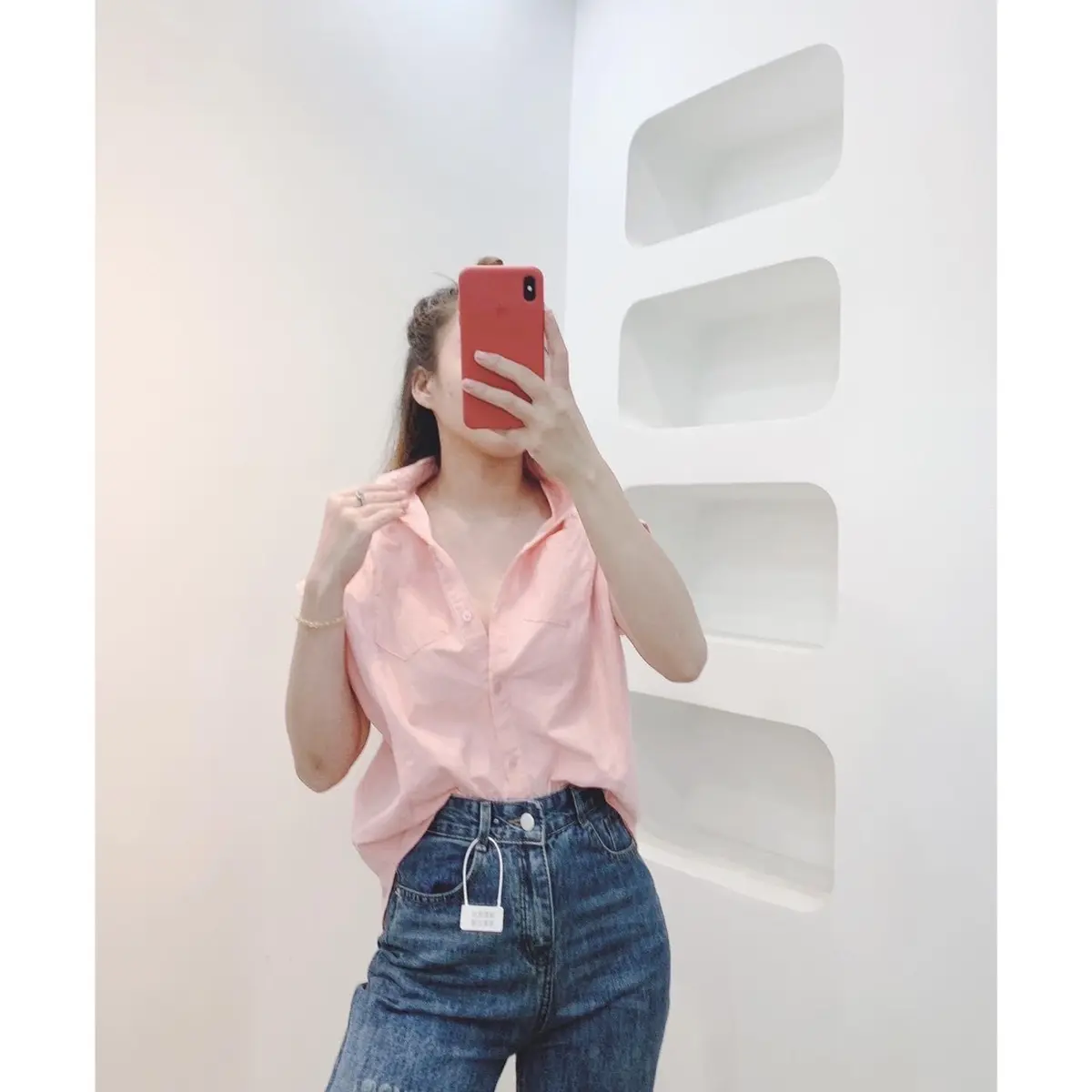 Sơ Mi Nữ  tay hến mùa hè chất cotton mềm mịn Top Áo