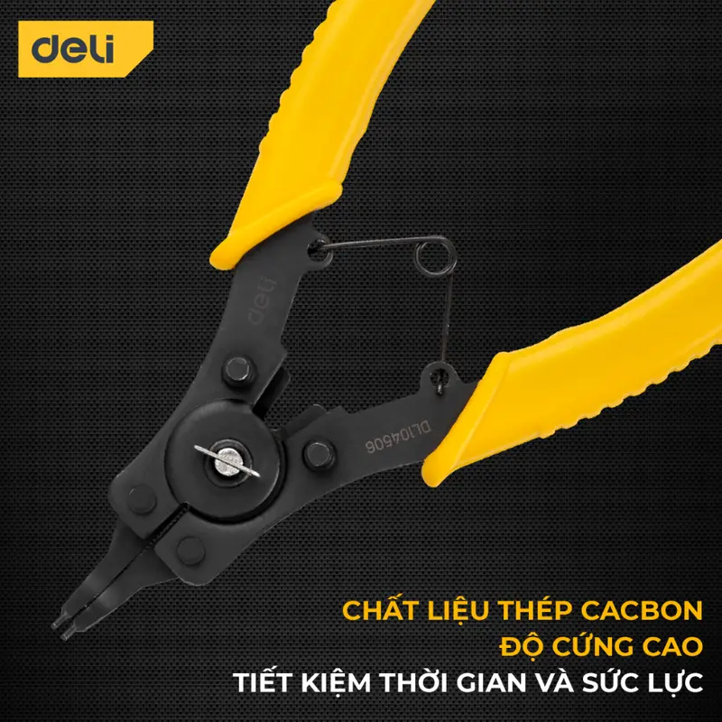 Kìm Đa Năng 5 Trong 1 Deli Chất Liệu Thép Cacbon Chống Mòn, Gỉ Ứng Dụng Sửa Chữa Vật Dụng Gia Đình, Máy Móc EDL104506 1