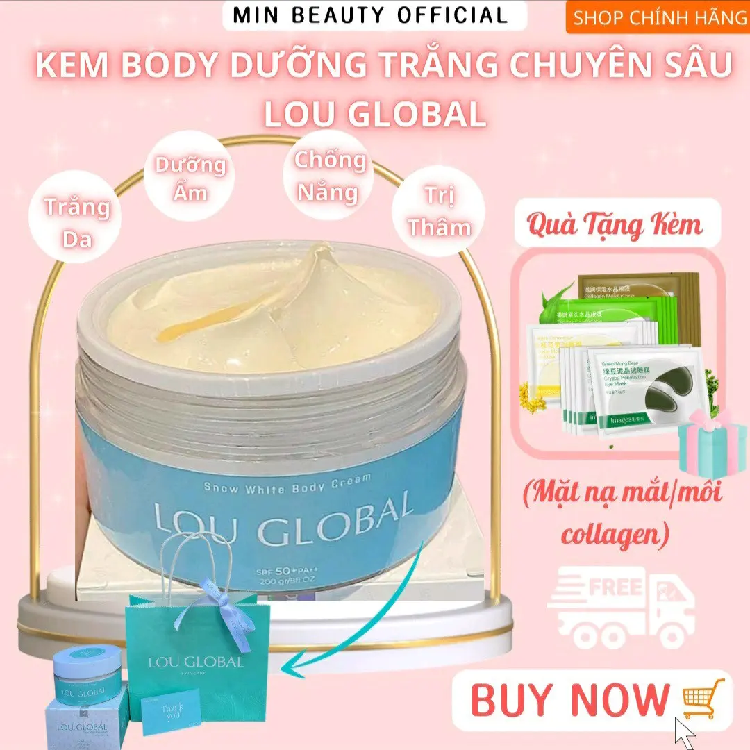 [FULL BOX] Kem Body Lou Global Dưỡng Trắng