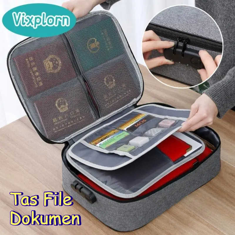 Vixplorn Tas File Dokumen /Tas Dokumen Tahan Api Dan Air /Tas File ...