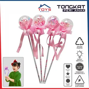 COD Mainan Anak Tongkat Peri Light Stick Lampu Led Warna Warni Motif Love Bintang TW M319