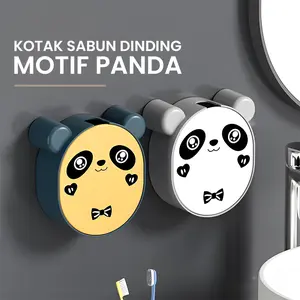 WW Kotak Sabun Dinding Motif Panda Tempat Sabun Batang