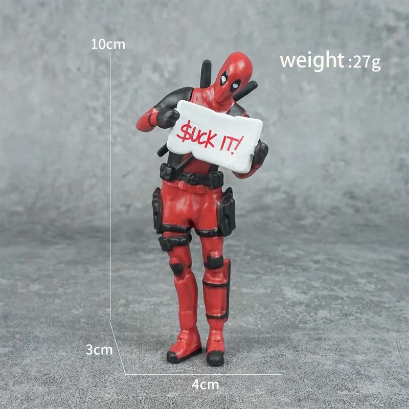 Product Introduction of ตกแต่งโต๊ะ Deadpool, โมเดลตลกและน่ารัก, สูง 8 ซม., เหมาะสำหรับรถยนต์และที่บ้าน, ของเล่นโมเดล X-MAN, 6 นิ้ว 9