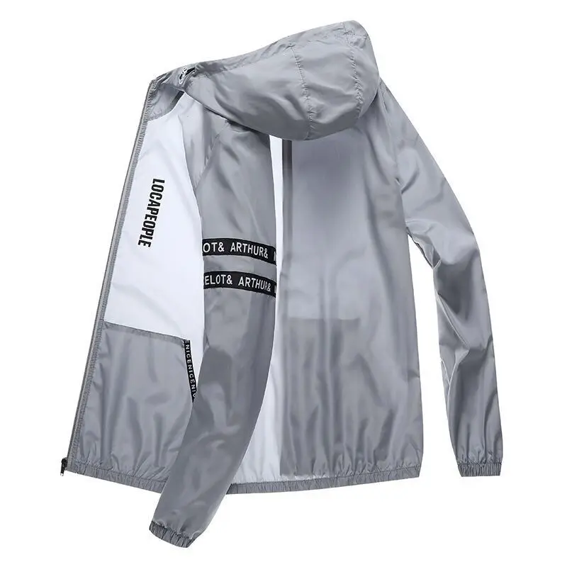 Vận chuyển trong vòng 24 giờ Man Breathable Casual Ice Silk Thin Quần áo chống nắng Menswear Jacket Có Túi