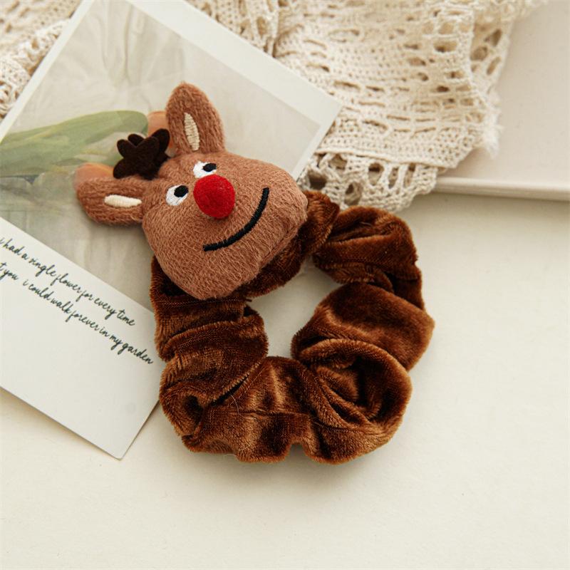Product Introduction of 1-3 pcs Cartoon Christmas Elastic Hair Ties Cute Santa Claus Christmas Tree High Ponytail Hair Rope Sweet Hair Accessories Gifts 10