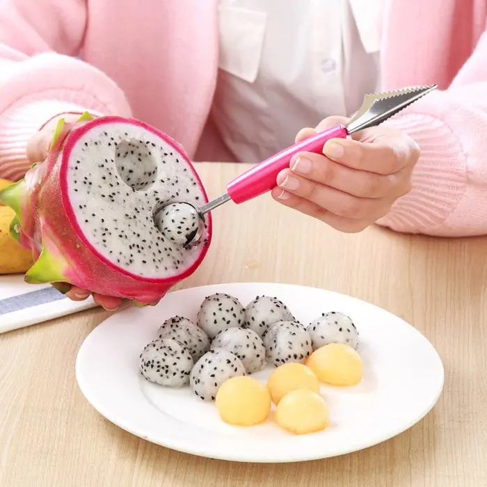 Muỗng Múc Kem, Trái Cây Viên Tròn,Tỉa Trái Cây, Rau Củ 2 in 1 1