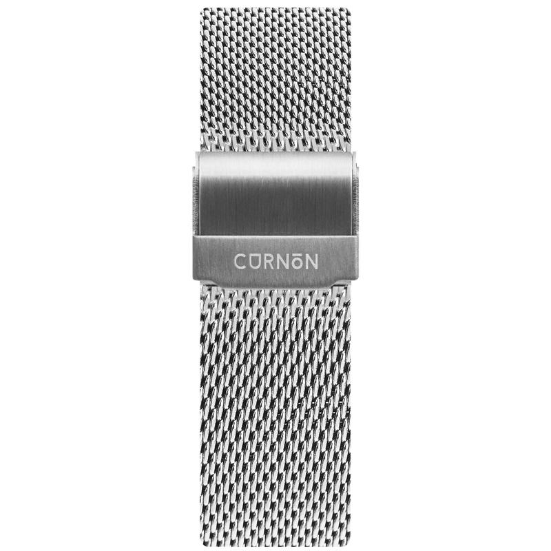 Dây Đồng Hồ Kim Loại Cao Cấp Curnon - Dây Đồng Hồ Nam Kashmir Weimar - Mắt Lưới 20mm - Thép Không Gỉ Dễ Dàng Tháo Lắp