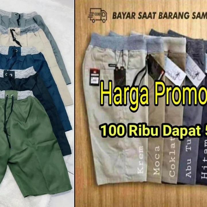 promo 5 celana broadshot dan cinos 100 rb an dapat 5 celana dewasa JUMBO DAPAT 3 CELANA Pria Karet Katun 7