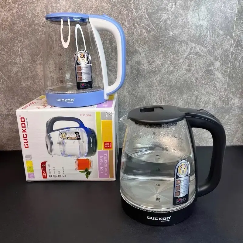Ấm Siêu Tốc Thủy Tinh GUGKDD 2.0L Cao Cấp Công Suất 1300W, Thủy Tinh Trong Suốt Cường Lực Đèn Led Tự Ngắt Khi Sôi 6