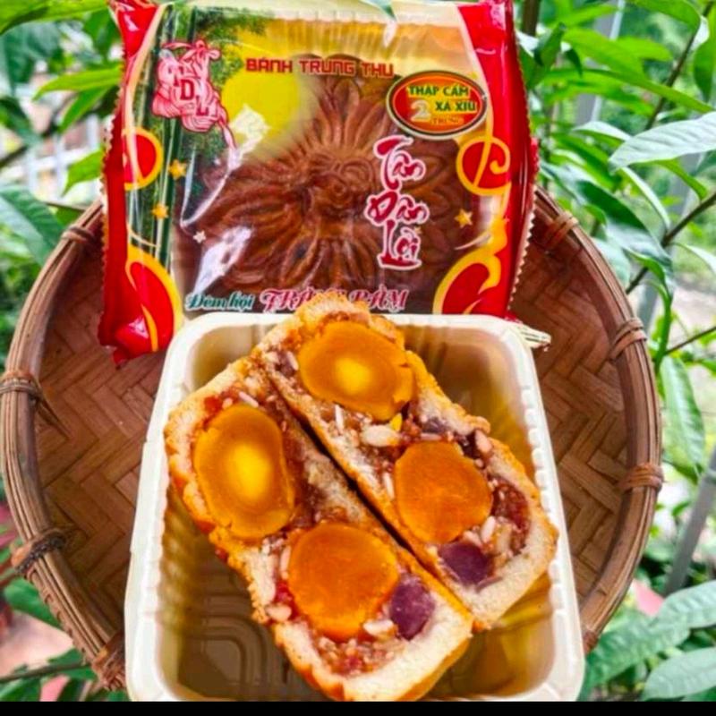 THẬP CẨM XÁ XÍU 2 TRỨNG 200g bánh trung thu tân dân lợi Cake Food Đường Nho kẹo sữa chua sấy táo tươi xoài sấy lương khô mix 12 vị