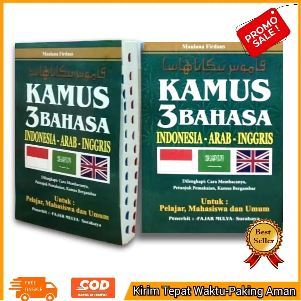 Kamus 3 Bahasa Arab Inggris Indonesia
