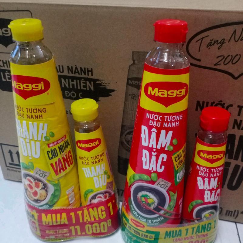 Nước tương Maggi đậm đặc chai 700ML tặng chai nhỏ 200ML trúng thưởng