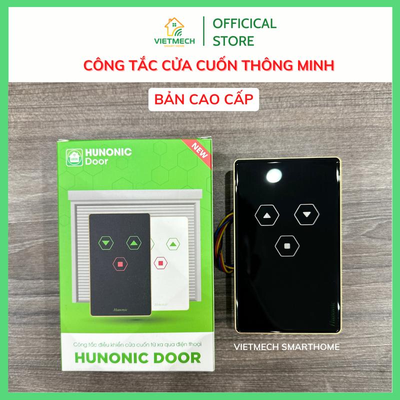 [Bản cao cấp S] Công tắc cửa cuốn thông minh Hunonic Smart Door S | Điều khiển cửa cuốn từ xa qua điện thoại | Tặng kèm đế nổi