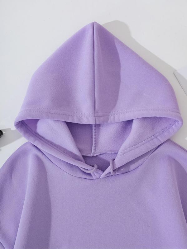 Women's Dinosaur & Letter Print Drop Shoulder Hoodie, Fashion Drawstring Kangaroo Pocket Hooded Sweatshirt, Ladies Clothes for Fall 6