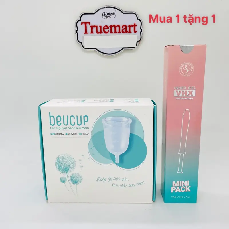 Cốc nguyệt san BeuCup - An toàn với silicone nhập khẩu từ Đức - Tặng kèm 1 mini Vĩnh hồng xuân dành cho Nữ 0
