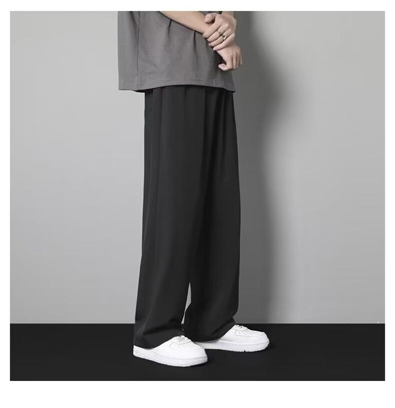 Quần Dài Nam Thường Ngày Co Giãn, Cỡ M-5XL, Ống Thẳng Và Rộng, Có Màu Đen, Xám Đậm Và Xám Nhạt, Thích Hợp Mặc Thường Ngày 4