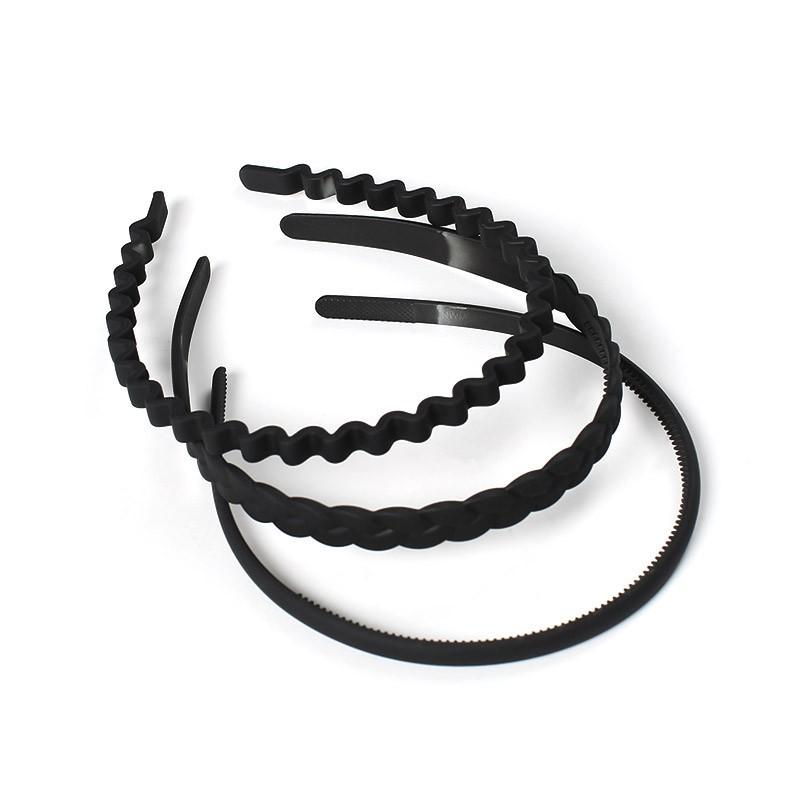 Product Introduction of 【Dây đỏ miễn phí】Phụ Kiện Tóc Nam, Băng Đô Lì Màu Đen, Chống Trượt, Thích Hợp Để Rửa Mặt, Dây Buộc Tóc Gợn Sóng,Màu Đen, Dành Cho Nam Và Nữ, Chống Trượt, Răng, Đề Rửa Mặt, Phụ Kiện Tóc Đơn Giản 4