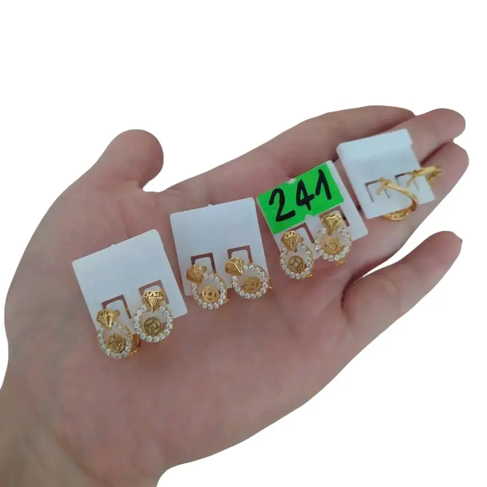 B241. Bông tai vàng non xinh xắn dễ thương Hoa khuyên  tai khuyên tai