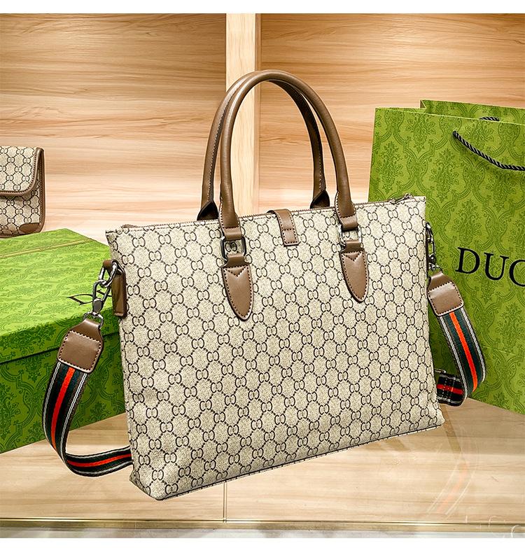 Product Introduction of Popular Laptop Bag Classic Presbyopic Large Capacity File Business Unisex Shoulder Crossbody Briefcase 7