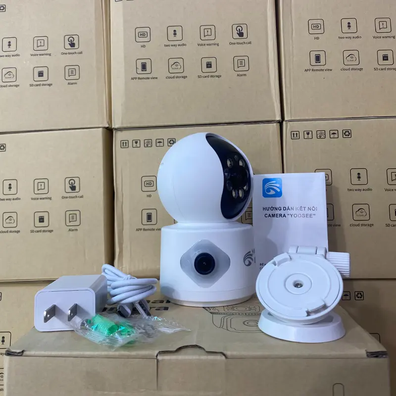 [ Camera+Thẻ 128gb ] Combo Camera 2 mắt trong nhà Và Thẻ 128gb Tự Xóa Ghi Đè Lưu Trữ 30 Đến 40 Ngày,Tặng Một Bộ Chuông Gắn Cửa, Phát Hiện Chuyển Động,Ban Đêm Có Màu,Xoay 355 Độ,Camera Yoosee,Camera Wifi,Camera An Ninh,Bảo Hành 12 Tháng,Thẻ Đổi Mới 2 Năm 6