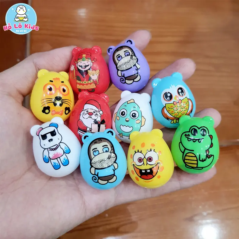 Set 10 Lật đật BÉO mini đồ chơi cho bé phát triển tư duy, trí tuệ ngộ nghĩnh Hồ Lô Kids 2