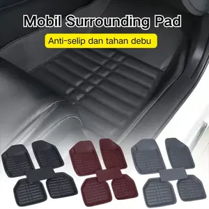 Satu Set Karpet Mobil Kulit Ramah Lingkungan 5 Buah Anti-slip Mudah Dipasang Dan Dibersihkan Cocok Untuk Mobil Setir Kanan Meningkatkan Kenyamanan Dan Gaya Mobil Anda