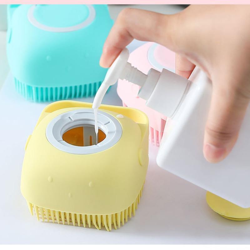 Soap Dispenser Brush for Shower (1 Count), Cleaning Products Mini Random Color Refillable Liquid Bath Brush, Hygiene Products, Everything Shower Products, Body Scrubber, Sweets Gifts for Men 5