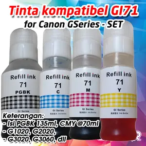 Tinta Printer CGI71 GI71 GI-71 Printer G1020 G2020 G3020 G3060 G3730 Refill Pengganti Original Ori Ink Bottles