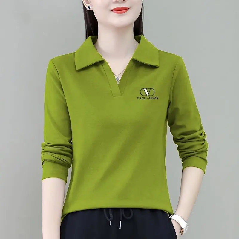 Áo Thun Nữ, Dài Tay, Dáng Ôm, Áo Polo Thời Trang