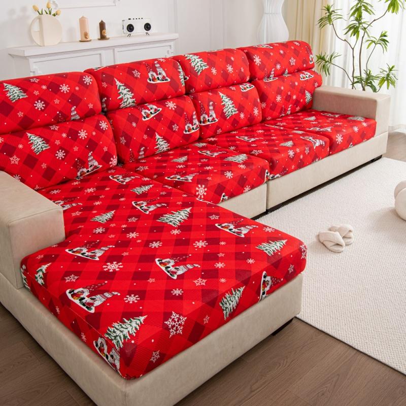 Product Introduction of Christmas Sofa Seat Cover Corner Couch Cushion Slipcover Combination Sofa Mattress L-shaped Chaise Lounge Covers 44