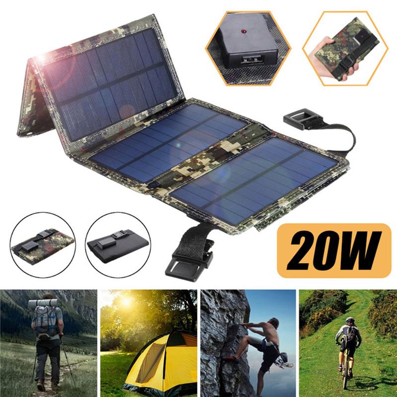 Waterproof 5V Folding Solar Panel Cells USB Foldable Solar Panel Portable Flexible for Mobile Phone 2