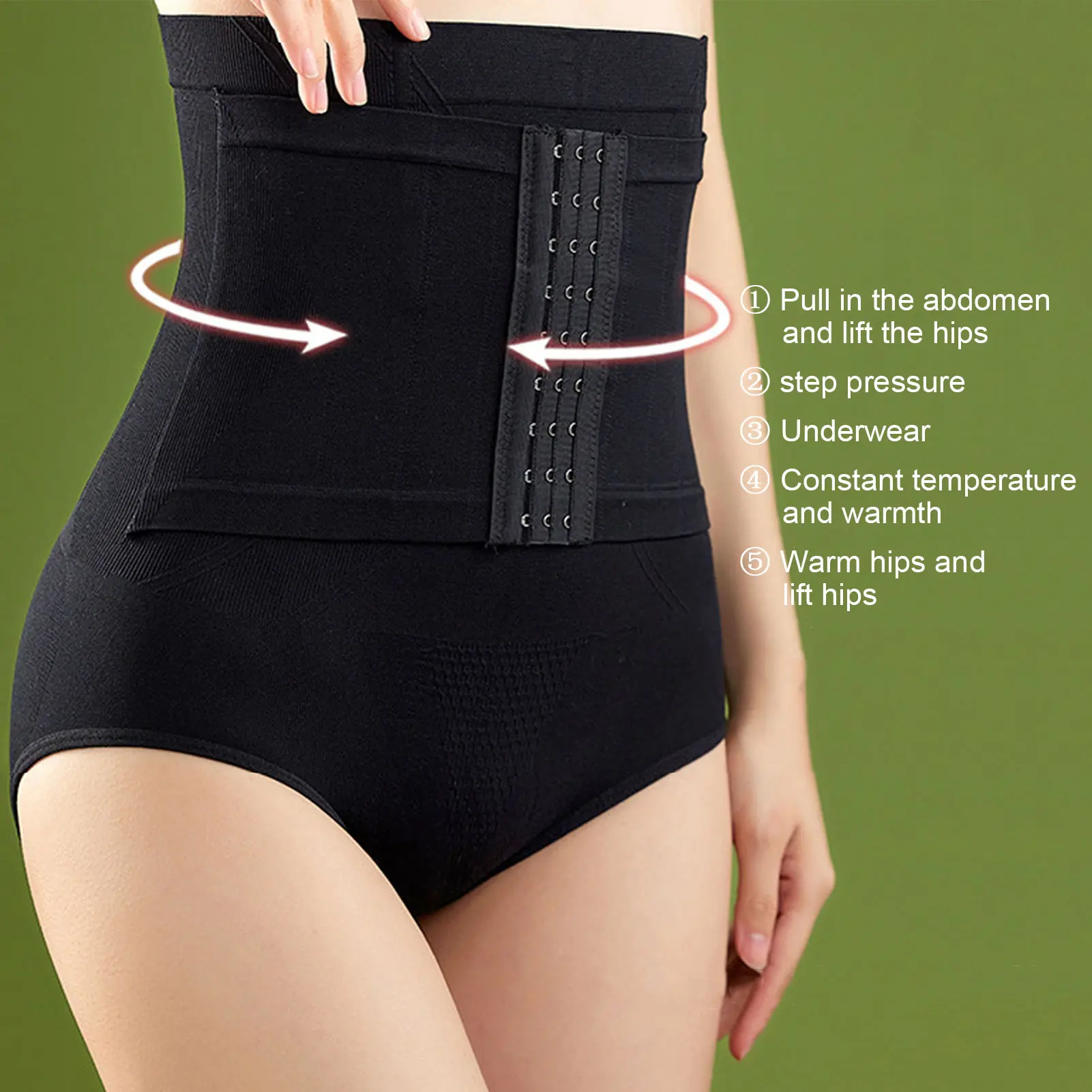 mfttuget 2 In 1 Hip Lift Flat Belly Women Panties Body Shapewear High Waist Seamless Thin Briefs Body Shaper Body Sculpting Corset