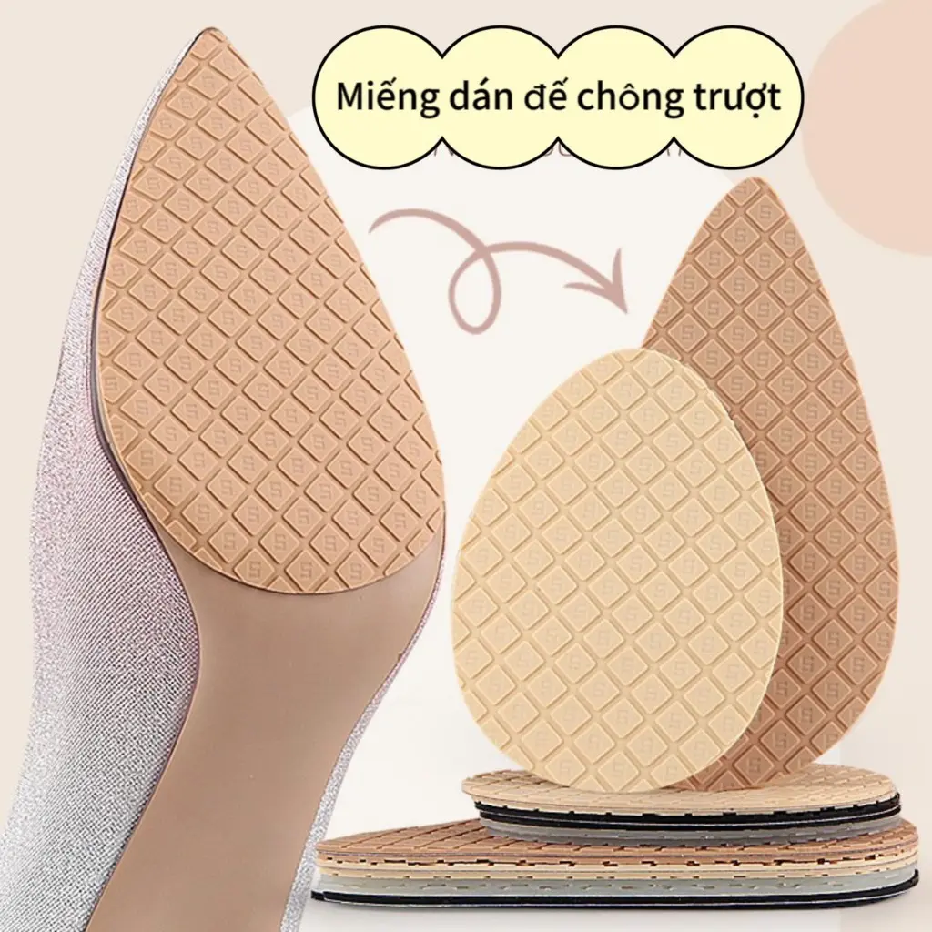 Miếng dán đế giày chống trơn trượt, tấm lót đế chống mài mòn tự cắt điều chỉnh theo size giày.Hot Caro Miếng Lót Giày