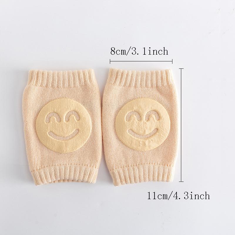 2pcs Learning to Crawl Knee Pads, Smile Patterned Knee Pads, Elastic Non-slip Knee Protector, Elbow Pads 6